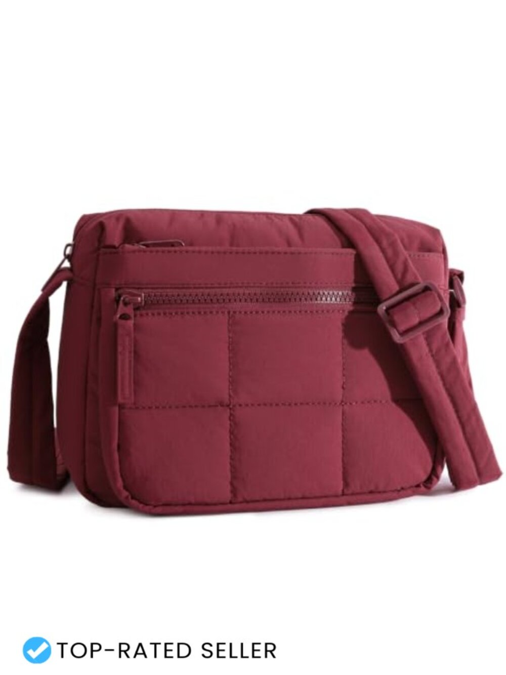 Nylon Crossbody Bag Lightweight Quilted Shoulder Travel Purse